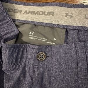 Mens Under‎ Armour Match Play Blue golf shorts 34 UA